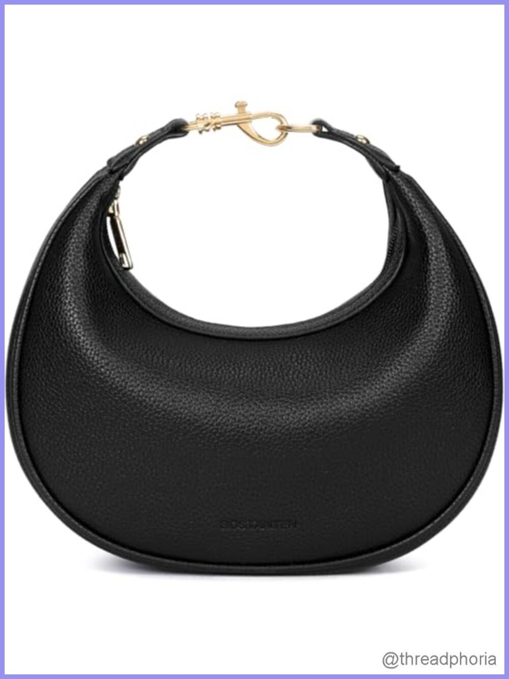 Crescent Crossbody Bag Vegan Leather Small Purse Removable Strap